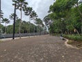 Outside the Gelora Bung Karno Stadium in the afternoon Royalty Free Stock Photo