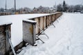 Outside hockey rink Royalty Free Stock Photo