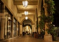 Outside lanterns in a hall Royalty Free Stock Photo