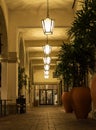Outside lanterns in a hall Royalty Free Stock Photo