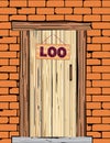 Outside Loo Door Royalty Free Stock Photo