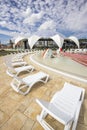 Outside lounge at Nymphaea Aquapark in Oradea, Romania Royalty Free Stock Photo