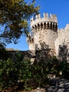 This fortress on the Greek Island of Rhodes was the headquarters and palace of the Grandmaster of the Knights of St John Royalty Free Stock Photo