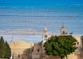 An outside photo of Church of the Nativity in Bethlehem Royalty Free Stock Photo