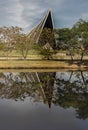 Outside of Prince Mahidol building with reflection on the lake view Royalty Free Stock Photo