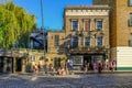 Outside the Prospect of Whitby pub in Wapping on a hot sunny summer afternoon