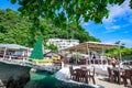 Outside restaurant view of West Cove Resort, which is famous landmark in Boracay Island in the Philippine Royalty Free Stock Photo