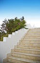 Outside stairway and flowers Royalty Free Stock Photo