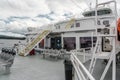 Outside on the upper deck of the car ferry between Halhjem and SandvikvÃÂ¥g, Norway Royalty Free Stock Photo