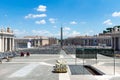 Outside the vatican city and st peters basilica in rome, italy overlooking the city. Royalty Free Stock Photo