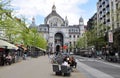 Outside view of Antwerpen-Centraal railway station, Belgium Royalty Free Stock Photo