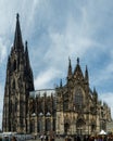 Outside view of Cathedral of Cologne (Koln Royalty Free Stock Photo