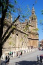 Cathedral and Giralda tower, Seville, Spain. Royalty Free Stock Photo