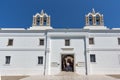 Outside view of Church of Panagia Ekatontapiliani in Parikia, Paros island, Greece