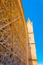 Outside view of the main window of the cathedral at Palma de Mallorca, Spain