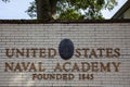 Outside view of the Naval Academy in Annapolis, MD