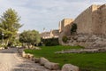 Outside view of the old city walls of Jerusalem, Israel