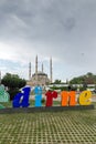 Outside view of Selimiye Mosque Built between 1569 and 1575 in city of Edirne, East Thrace, Turke Royalty Free Stock Photo