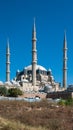 Outside view of Selimiye Mosque Built between 1569 and 1575 in city of Edirne, East Thrace, Turkey Royalty Free Stock Photo