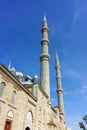 Outside view of Selimiye Mosque Built between 1569 and 1575 in city of Edirne, Turkey Royalty Free Stock Photo