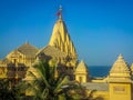 Outside view of Somnath Temple in Gujarat India, Somnath temple view, Famous Hindu Temple of Somnath