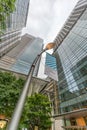 Outside view of Tokyo Midtown complex. Midtown loves summer 2017 hanging announcement Royalty Free Stock Photo