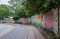 Outside wall of Christiania, Copenhagen, Denmark