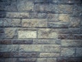 Outside wall texture with various-sized stones