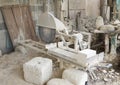 Outside work area in the studio of the world-renowned limestone artist, Renzo Buttazzo