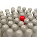 Outsider, conspicuous in the crowd Royalty Free Stock Photo