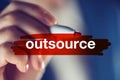 Outsource business concept