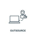 Outsource icon from teamwork collection. Simple line element Outsource symbol for templates, web design and infographics