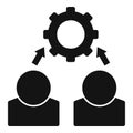 Outsource programmer icon, simple style