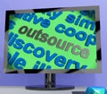 Outsource Word Means Hiring Independent Worker Or Subcontractor Royalty Free Stock Photo