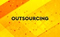 Outsourcing abstract digital banner yellow background Royalty Free Stock Photo