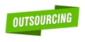 outsourcing banner template. outsourcing ribbon label.