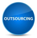 Outsourcing elegant blue round button