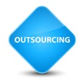 Outsourcing elegant cyan blue diamond button