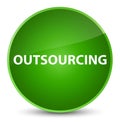 Outsourcing elegant green round button Royalty Free Stock Photo