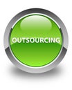 Outsourcing glossy green round button Royalty Free Stock Photo