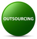Outsourcing green round button Royalty Free Stock Photo
