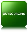 Outsourcing green square button Royalty Free Stock Photo