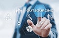 Outsourcing Human Resources Business Internet Technology Concept Royalty Free Stock Photo