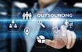 Outsourcing Human Resources Business Internet Technology Concept Royalty Free Stock Photo