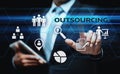 Outsourcing Human Resources Business Internet Technology Concept Royalty Free Stock Photo