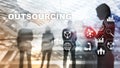 Outsourcing Human Resources. Global Business Industry Concept. Freelance Outsource International Partnership. Royalty Free Stock Photo