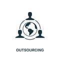 Outsourcing icon. Creative element design from business strategy icons collection. Pixel perfect Outsourcing icon for web design, Royalty Free Stock Photo