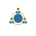 Outsourcing icon. Simple flat element from customer service collection. Creative outsourcing icon for templates, software and apps Royalty Free Stock Photo