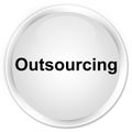 Outsourcing premium white round button Royalty Free Stock Photo