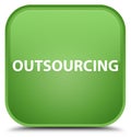 Outsourcing special soft green square button Royalty Free Stock Photo